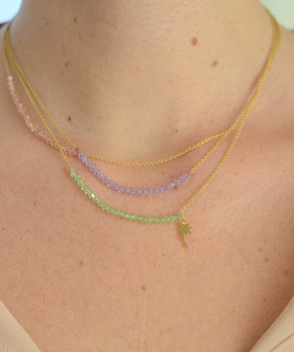 collar palmera swarovski de colores