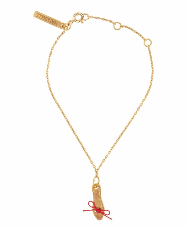 pulsera zapatilla de ballet con lacito de color