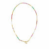 Collar Maui hecho a mano con cuentas de colores Miyuki y detalles en plata chapada en oro de 18K
