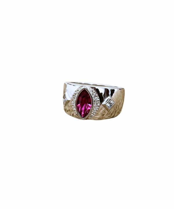 Anillo Navette Fucsia