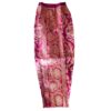 falda estilo balines con bordados dorados y color fucsia
