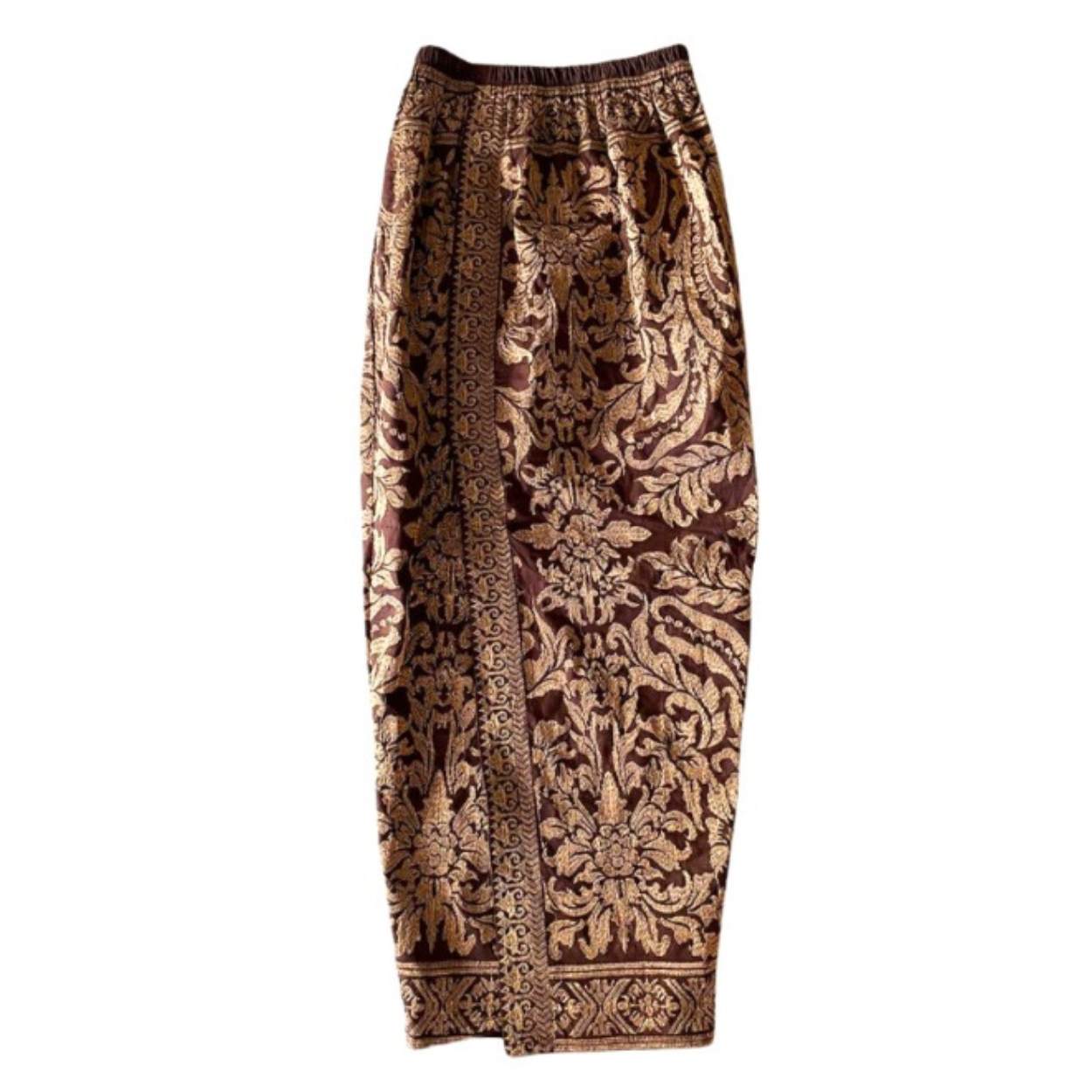 falda balinesa sumba falda bali estilo balines borados oro y colores vivos es marron