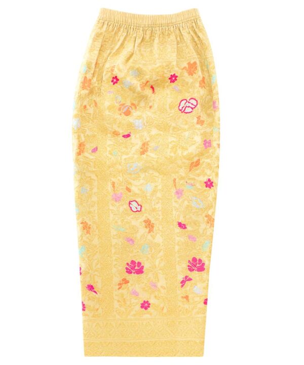 falda estilo balines color beige con colores y dorado