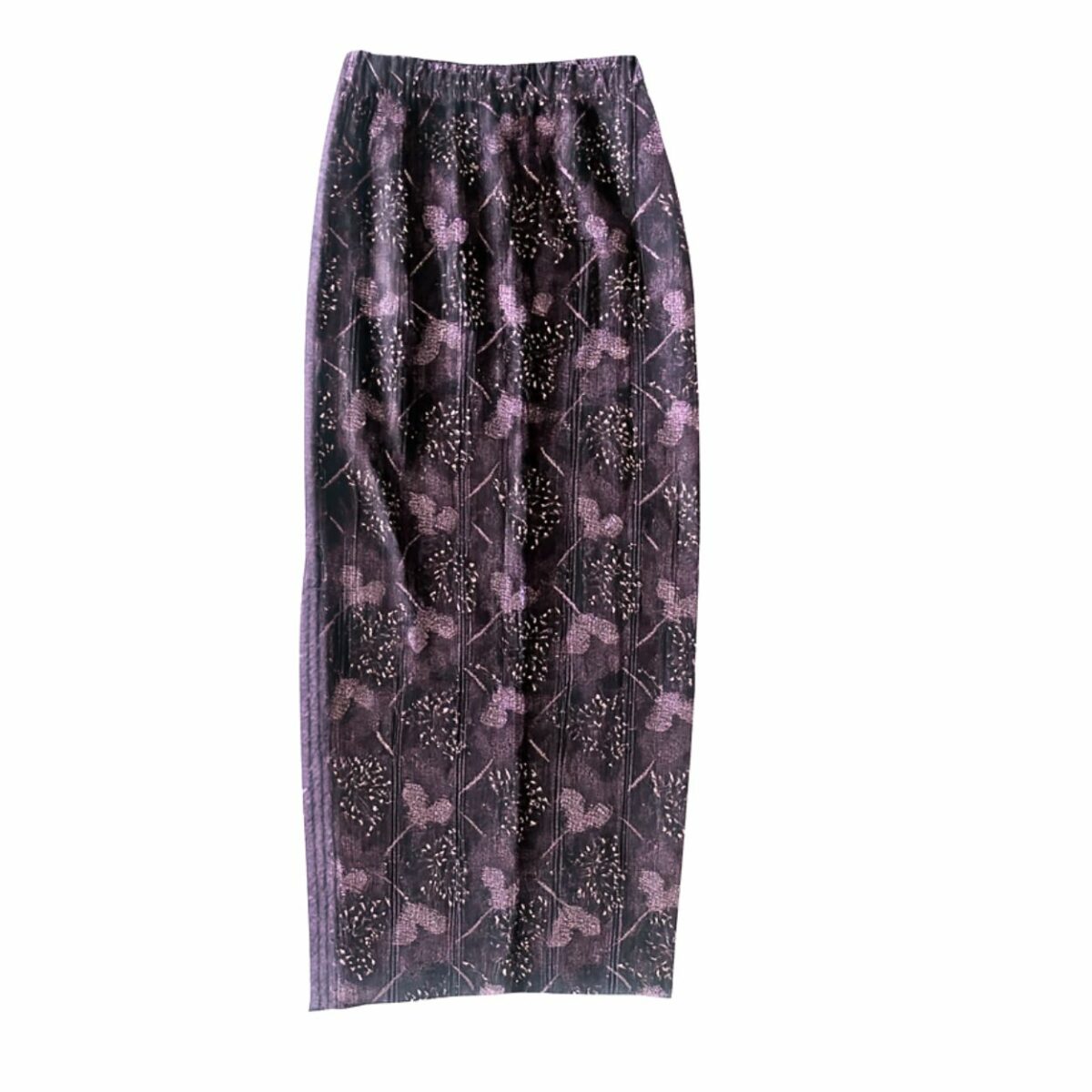falda estilo balines ubud licra hecha a mano con estampados morados