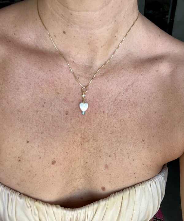collar charm corazon del mar