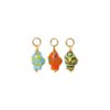 Charms de peces azul, naranja y verde, hechos a mano en cerámica, perfectos para combinar en un collar