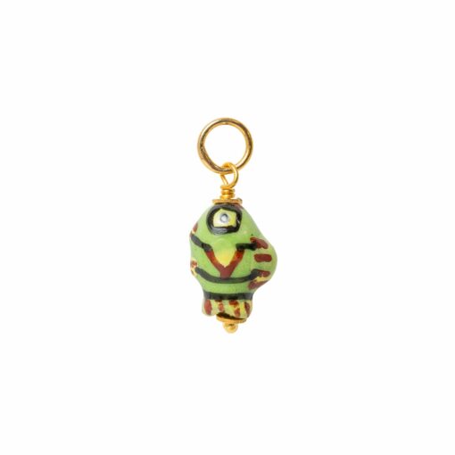 Charms de peces azul, naranja y verde, hechos a mano en cerámica, perfectos para combinar en un collar