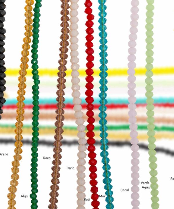 Collar Coralina con cuentas de cristal de colores, diseño veraniego y artesanal
