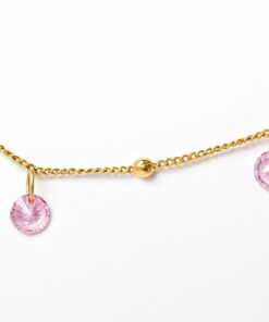 Collar con cristales rosa, diseño delicado y brillante, inspirado en el universo de las sirenas