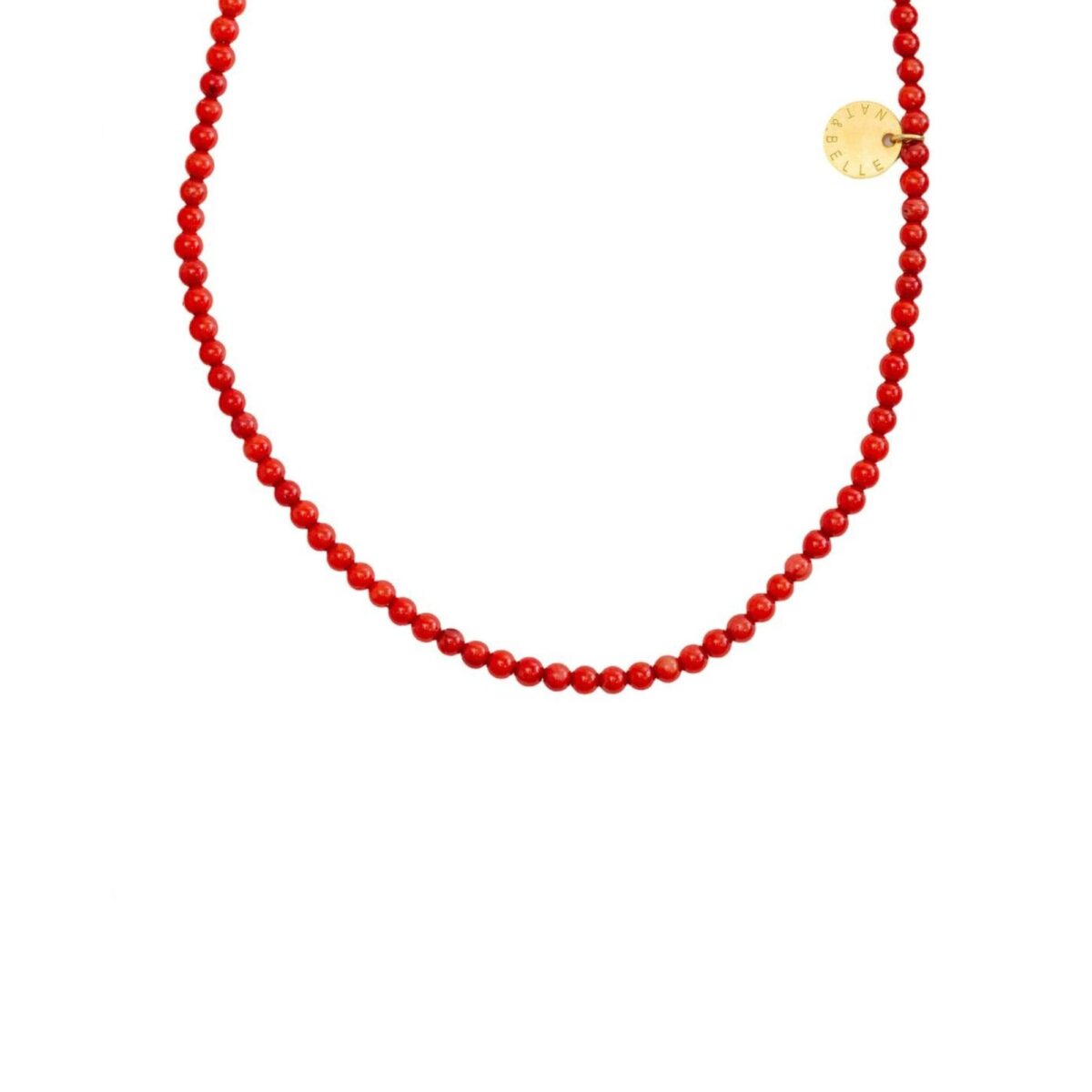 Collar Petit Coral de 40 cm con cuentas pequeñas de coral auténtico, ideal para verano.