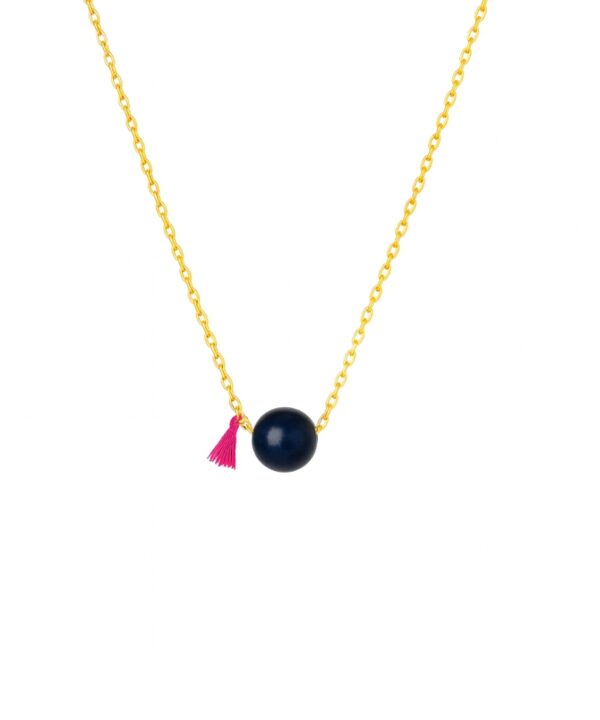 Collar Canica Pensamiento Alegre Ónix