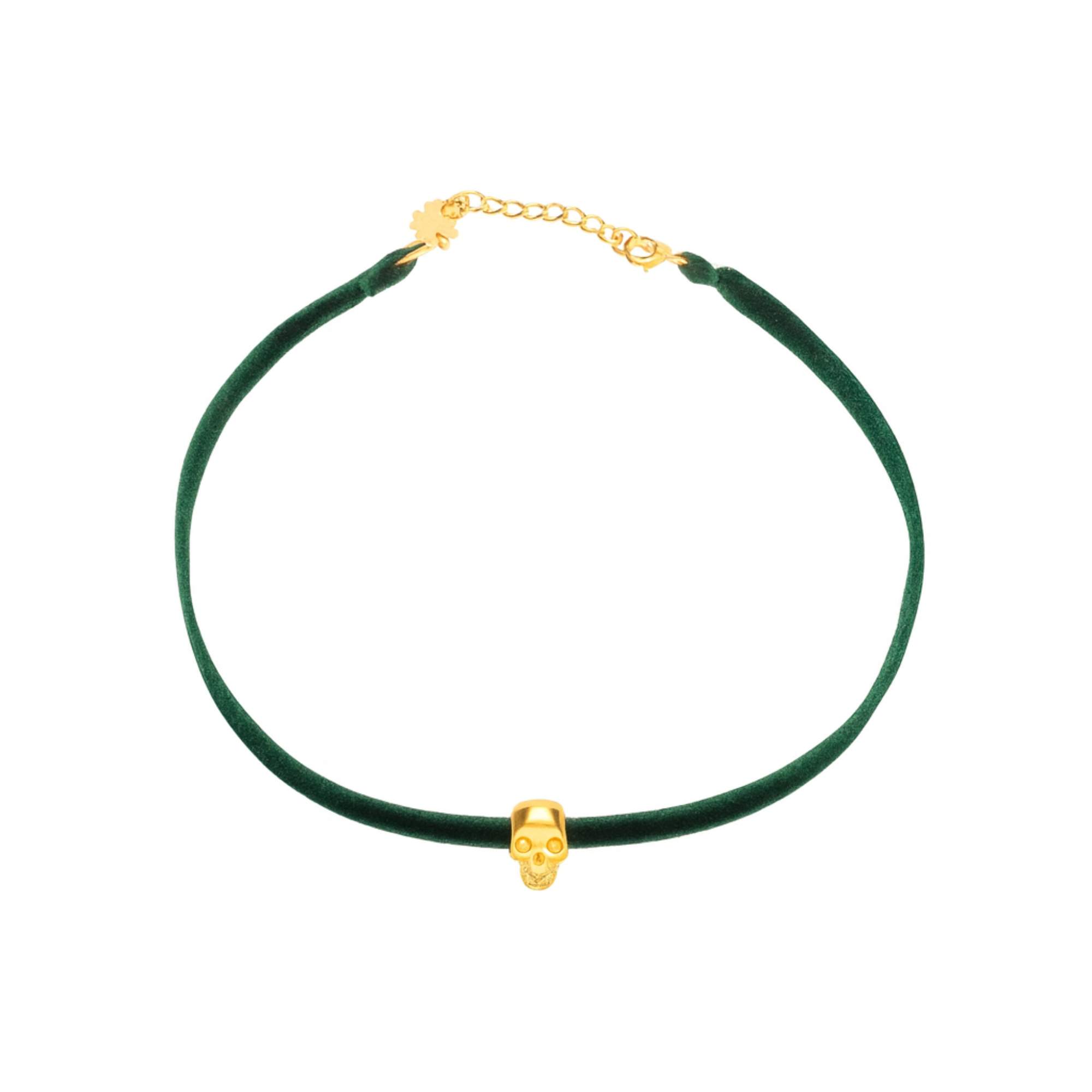 choker calavera velvet